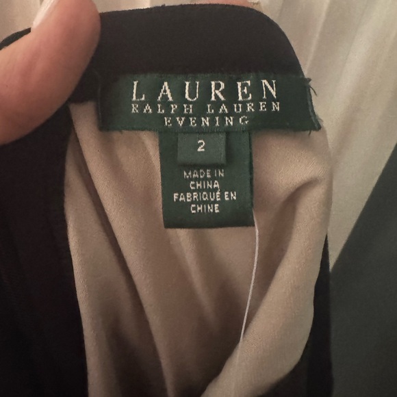 Black Evening Dress with Lace Detail - Picture 7 of 9